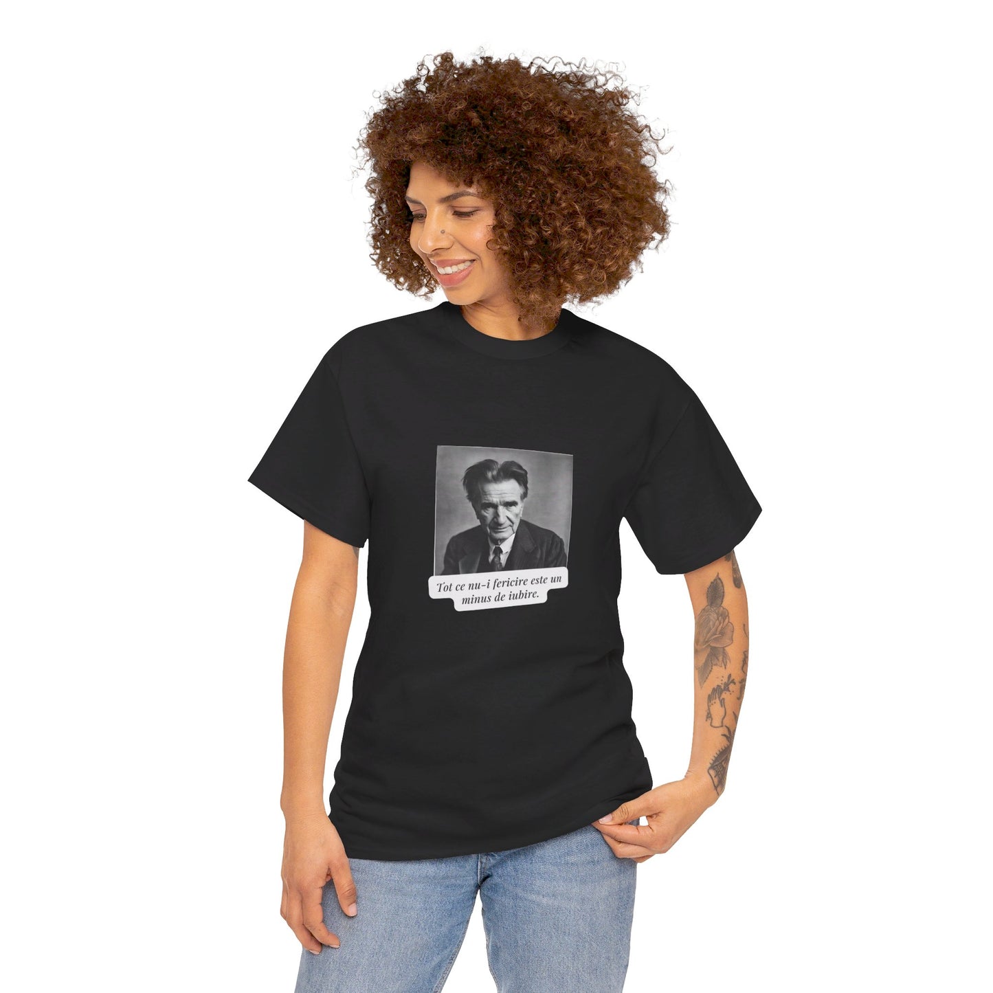 Unisex Cotton Tee "Fericire.. Emil Cioran"